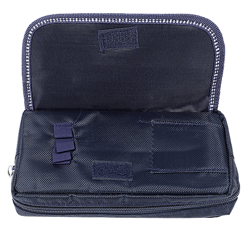 DP Blue Printed Pencil Pouch - Fabric & PU, BB1255DB, 1 pc  