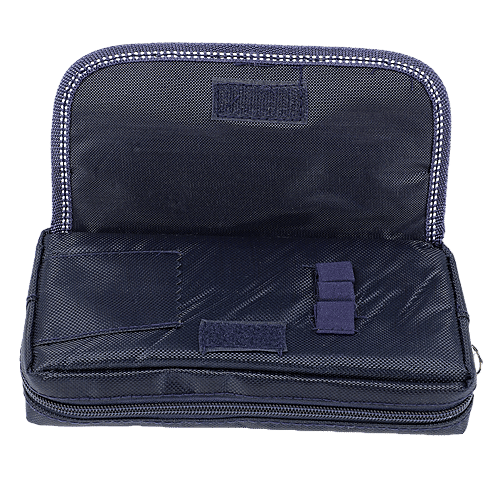 DP Dark Blue Printed Pencil Pouch - Fabric & PU, BB1255DD, 1 pc  