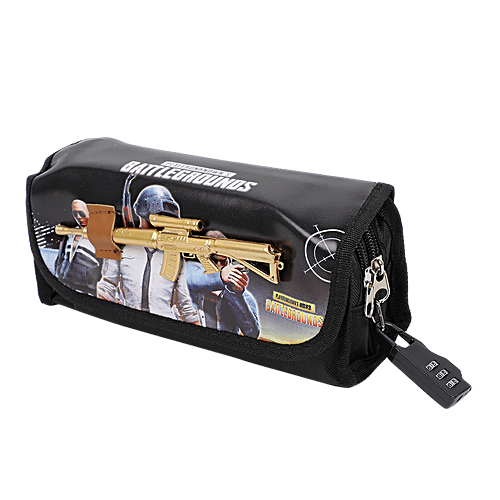 DP Printed Fabric Pencil Pouch - Black, BB1261DBLK, 1 pc  