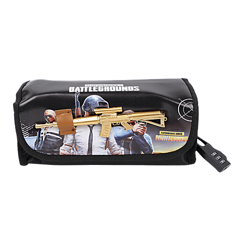 DP Printed Fabric Pencil Pouch - Black, BB1261DBLK, 1 pc  