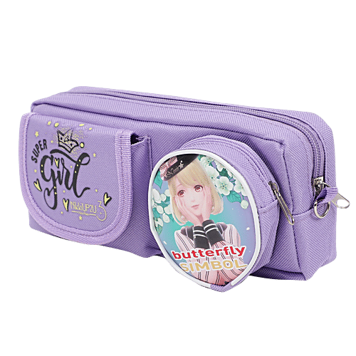 DP Printed Fabric Pencil Pouch - Purple, BB1263DPPL, 1 pc  