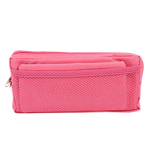 DP Printed Fabric & PU Pencil Pouch - Magenta, BB1264DMGT, 1 pc  