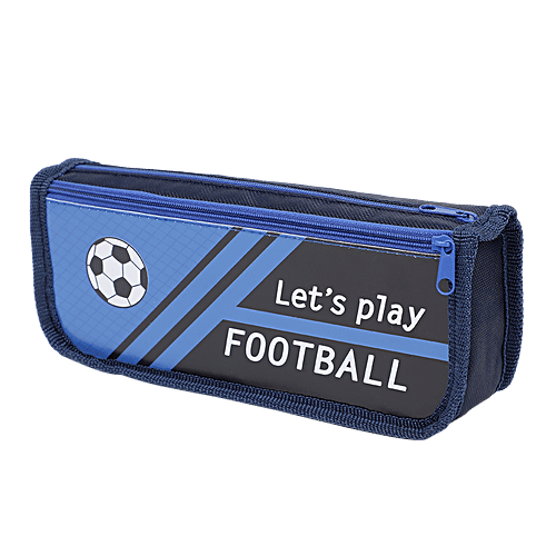 DP Printed Fabric Pencil Pouch - Blue & Black, BB1265DBLU, 1 pc  