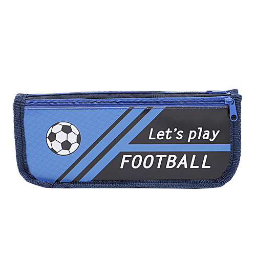 DP Printed Fabric Pencil Pouch - Blue & Black, BB1265DBLU, 1 pc  