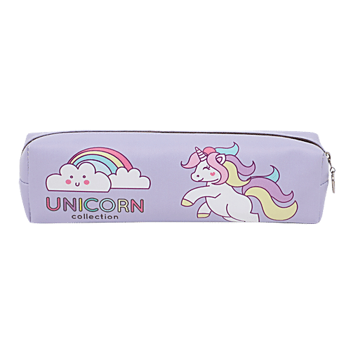 DP Purple Printed Pencil Pouch - PU, BB1286PPL, 1 pc  