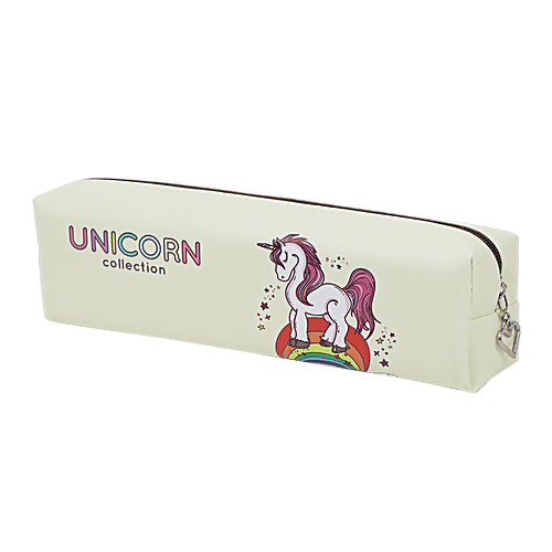 DP Cream Printed Pencil Pouch - PU, BB1286CRM, 1 pc  