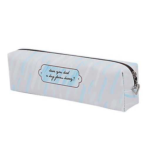 DP Cream Printed Pencil Pouch - PU, BB1287CRM, 1 pc  