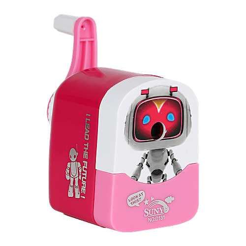 suny Pink Pencil Desktop Sharpener - Plastic, House Shaped, BB1290PNK, 1 pc Durable, Strong, Lightweight