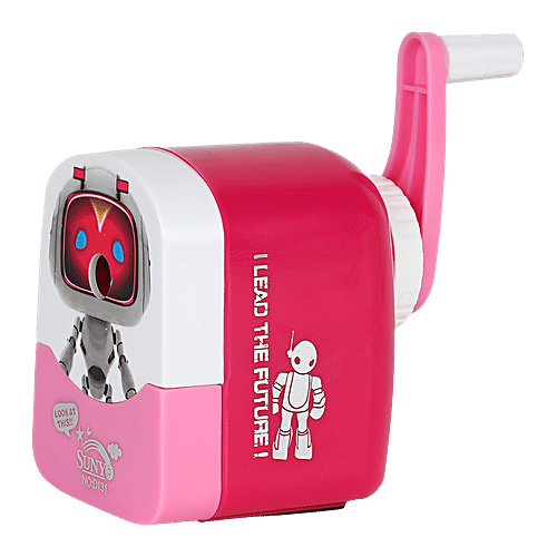 suny Pink Pencil Desktop Sharpener - Plastic, House Shaped, BB1290PNK, 1 pc Durable, Strong, Lightweight