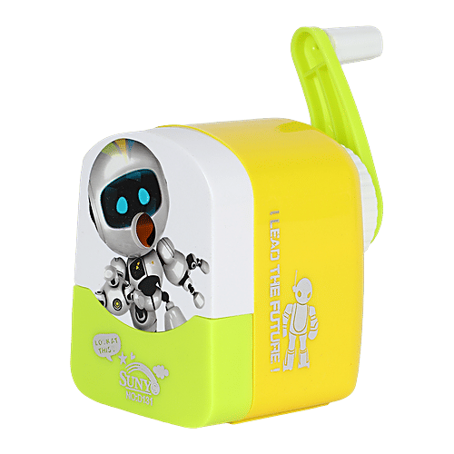 suny Yellow Pencil Desktop Sharpener - Plastic, House Shaped, BB1290YLW, 1 pc  