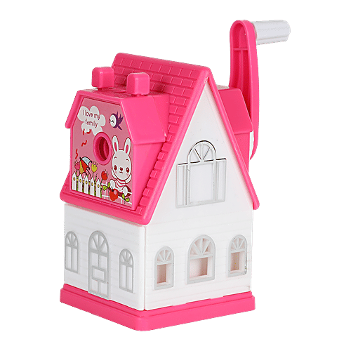 suny Pink Pencil Desktop Sharpener- Plastic, House Shaped, BB1292PNK, 1 pc  Durable, Strong, Lightweight
