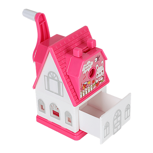 suny Pink Pencil Desktop Sharpener- Plastic, House Shaped, BB1292PNK, 1 pc  Durable, Strong, Lightweight