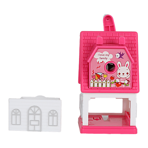 suny Pink Pencil Desktop Sharpener- Plastic, House Shaped, BB1292PNK, 1 pc  Durable, Strong, Lightweight