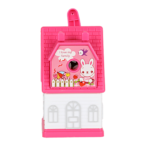 suny Pink Pencil Desktop Sharpener- Plastic, House Shaped, BB1292PNK, 1 pc  Durable, Strong, Lightweight