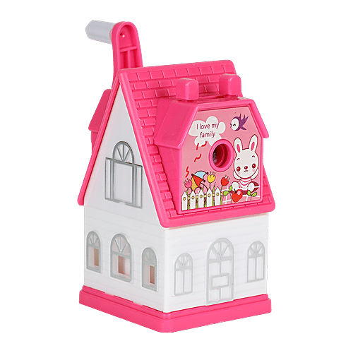 suny Pink Pencil Desktop Sharpener- Plastic, House Shaped, BB1292PNK, 1 pc  Durable, Strong, Lightweight