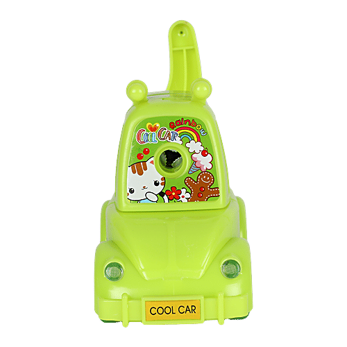 suny Green Pencil Desktop Sharpener - Plastic, Car Shaped, BB1293GRN, 1 pc  Durable, Strong, Lightweight