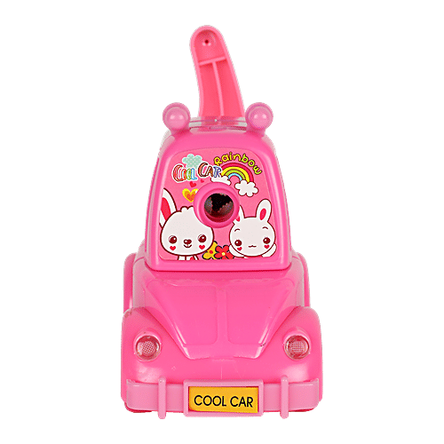 suny Pink Pencil Desktop Sharpener - Plastic, Car Shaped, BB1293PNK, 1 pc Durable, Strong, Lightweight
