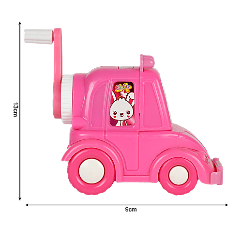 suny Pink Pencil Desktop Sharpener - Plastic, Car Shaped, BB1293PNK, 1 pc Durable, Strong, Lightweight