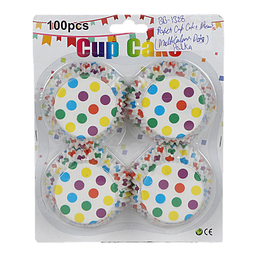 Buy DP Multicoloured Cupcake Moulds Paper, Printed, BB1328 Online at