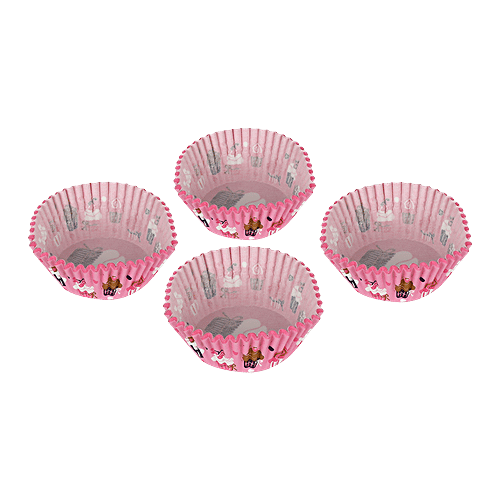 DP Printed Paper Cupcake Moulds - Pink, BB1329, 100 pcs  