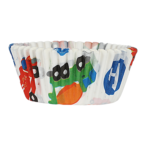 DP Multicoloured Car Printed Cupcake Moulds - Paper, BB1335, 50 pcs  