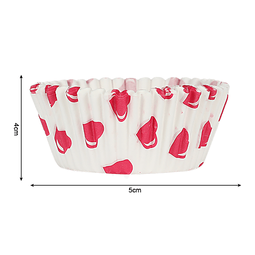 Buy DP Pink Heart Printed Cupcake Moulds Paper, BB1340 Online at Best