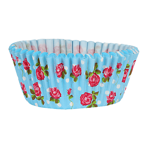 DP Cupcake Moulds & Spoons - Flower Print, Paper, BB1344, 37 pcs