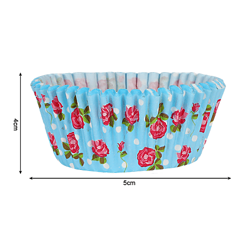 DP Cupcake Moulds & Spoons - Flower Print, Paper, BB1344, 37 pcs