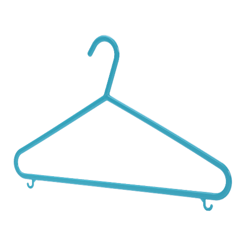 All Time Plastics Hanger /Cloth Hanger 033 - Turquoise, 6 pcs  