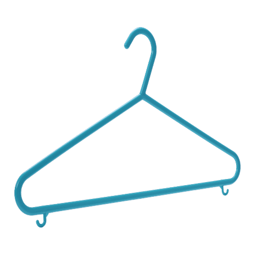 All Time Plastics Hanger /Cloth Hanger 033 - Turquoise, 6 pcs  