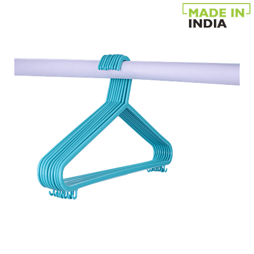 All Time Plastics Hanger /Cloth Hanger 033 - Turquoise, 6 pcs  