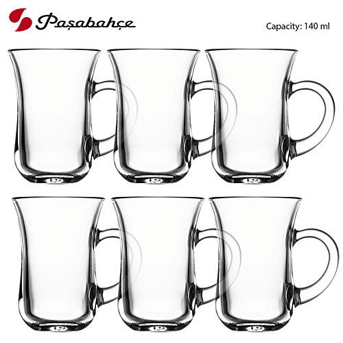 Pasabahce Chai/Keyif Coffee Mug, 140 ml Set of 6 Microwave Safe