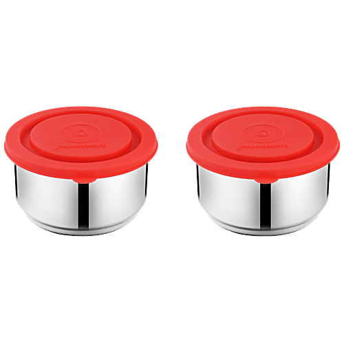 Buy Classic Essentials Storage/Lunch Steel Container with PP Lid Red