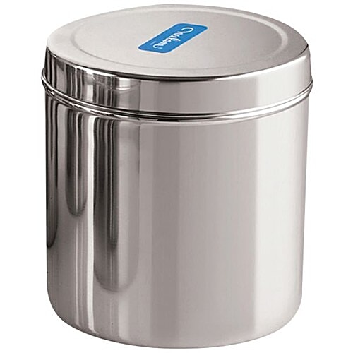 Neelam Steel Storage Container/Deep Dabba/Canister - No. 13, 2.5 L Set of 2 