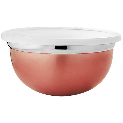 Vinayak Steel Storage Storage Container/Bowl Set - Rose Gold Finish, 3 pcs (900 ml + 1200 ml + 1500 ml) 