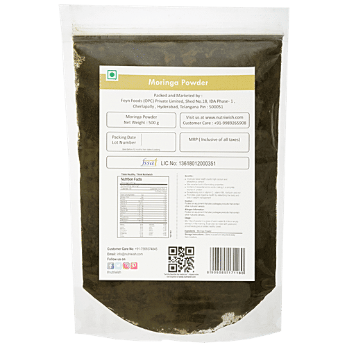 NUTRIWISH Moringa Powder, 500 g  