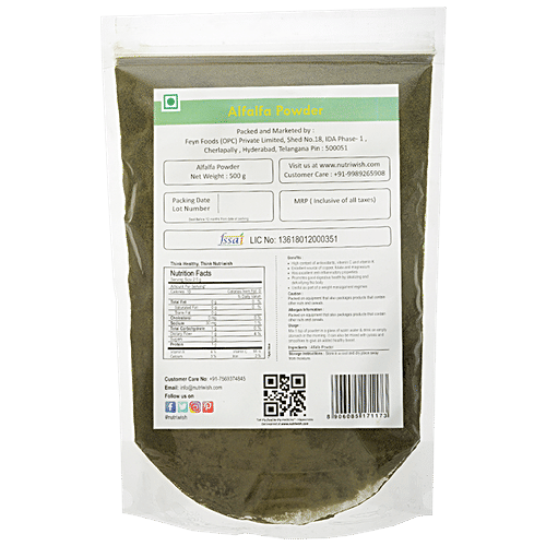 NUTRIWISH Alfalfa Powder, 500 g  