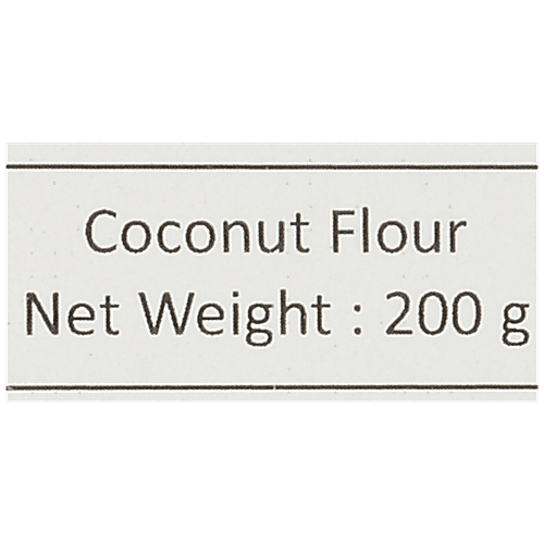 Nutriwish Coconut Flour, 200 g  No Trans Fat, No Cholesterol