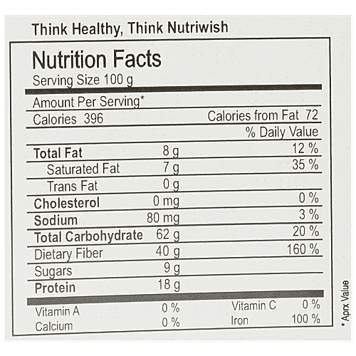 Nutriwish Coconut Flour, 200 g  No Trans Fat, No Cholesterol