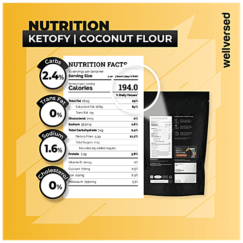 Ketofy  Keto Flour, 1 kg  Gluten Free, Soy Free