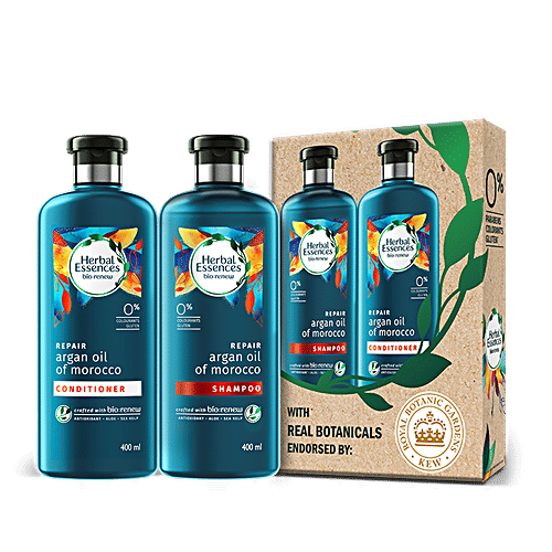 Herbal Essence Bio: Renew Argan Oil Of Morocco Shampoo & Conditioner Combo, 400 ml + 400 ml Box 