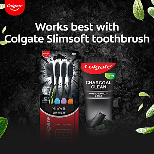 Colgate Charcoal Clean Gel Toothpaste - Bamboo Charcoal & Mint, 240 g (2 x 120 g) 
