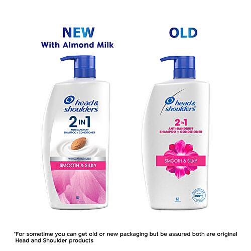 Head & Shoulders Smooth & Silky 2 in 1 Anti-Dandruff Shampoo + Conditioner, Upto 100% Dandruff Free, 1 L  Upto 100% Dandruff Free