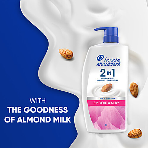 Head & Shoulders Smooth & Silky 2 in 1 Anti-Dandruff Shampoo + Conditioner, Upto 100% Dandruff Free, 1 L  Upto 100% Dandruff Free