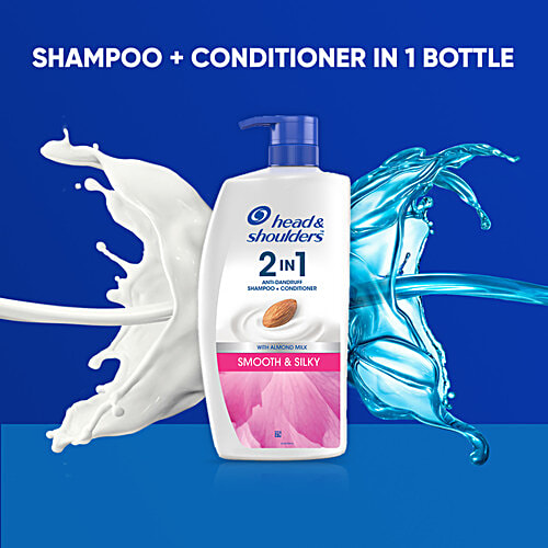 Head & Shoulders Smooth & Silky 2 in 1 Anti-Dandruff Shampoo + Conditioner, Upto 100% Dandruff Free, 1 L  Upto 100% Dandruff Free