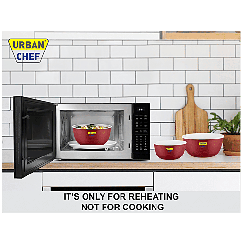 Buy Urban Chef Stainless Steel Microwave Safe Bowl Set With PP Lid