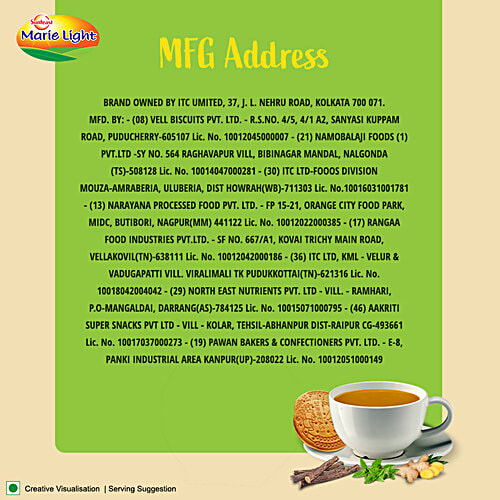 Sunfeast Veda Marie Light Biscuits, 75 g  