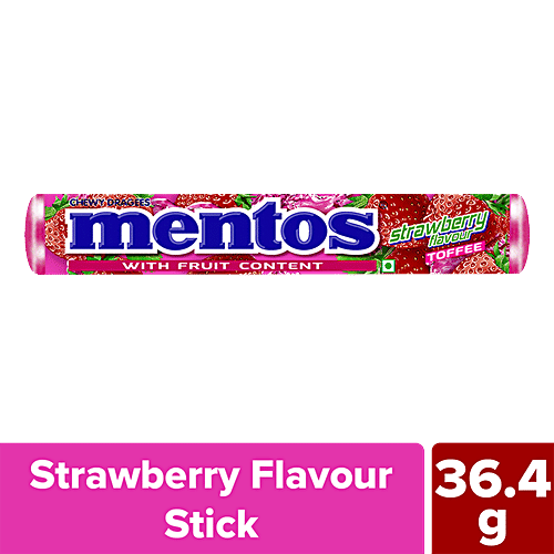 Buy Mentos Chewy Candy Strawberry Flavour Toffee Online at Best Price