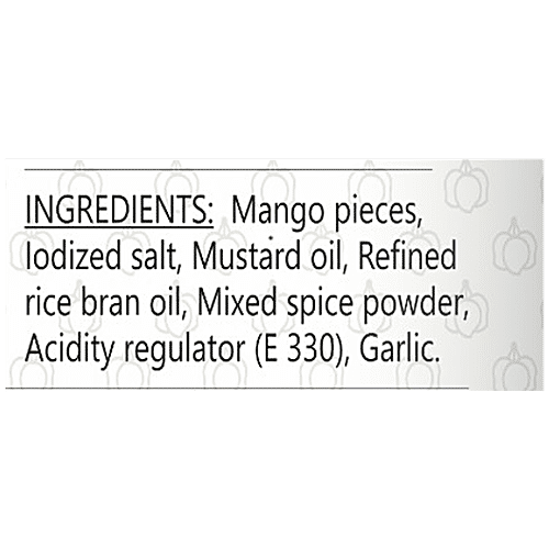 Three Mango Mango Pickle - Avakaya, With Garlic, 300 g  