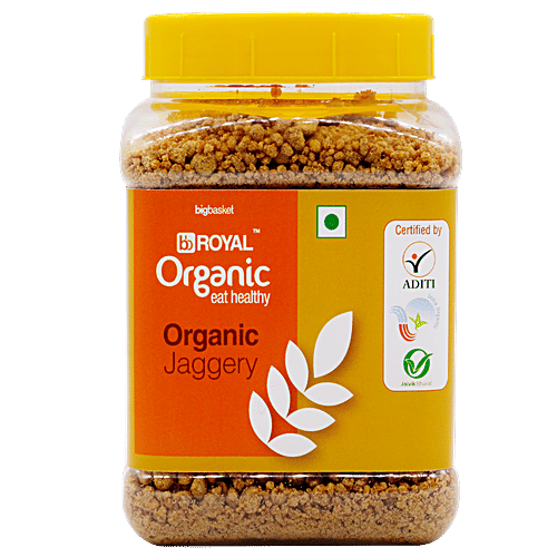 bb Royal Organic Jaggery/Gur Powder, 500 g Jar 